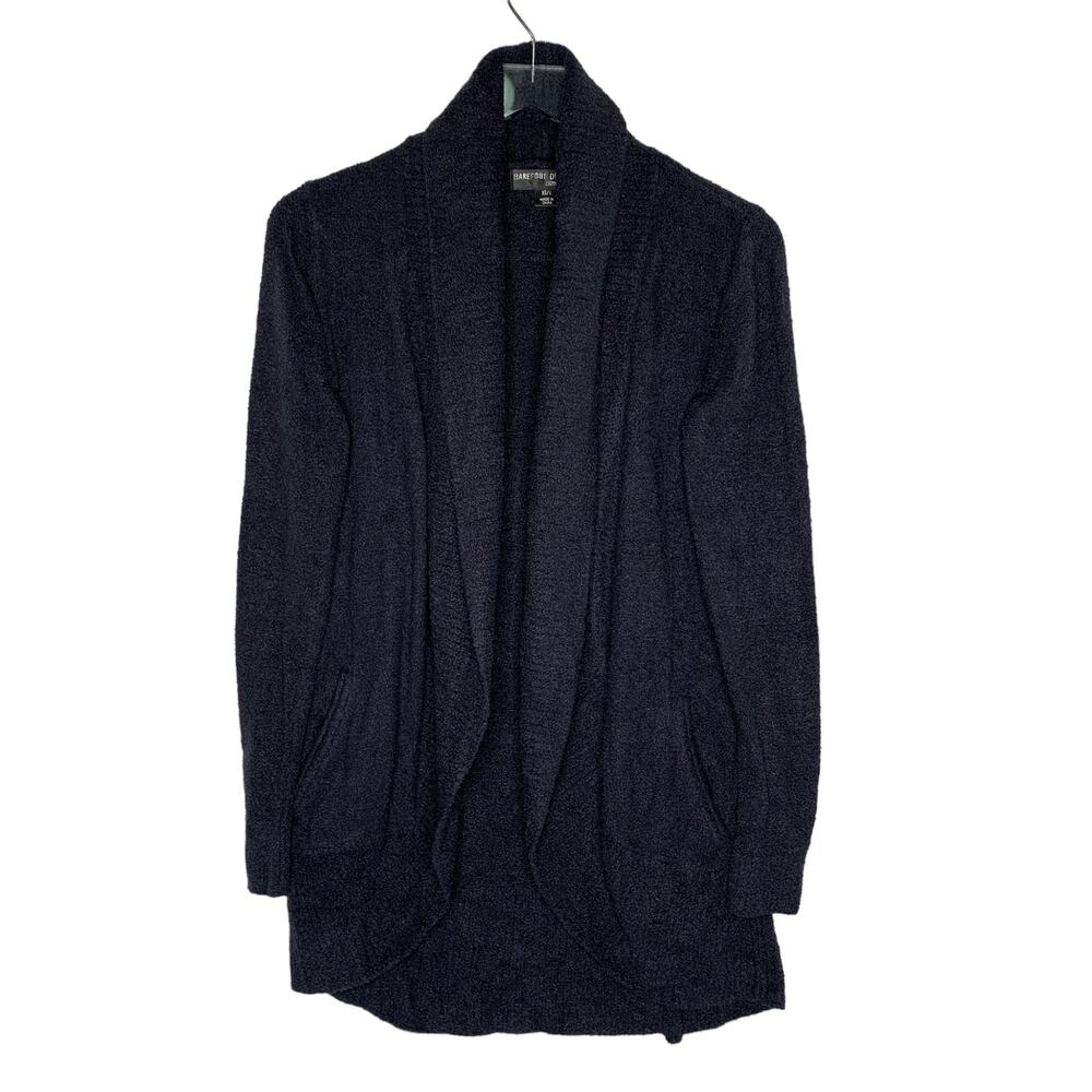Barefoot Dreams XS S CozyChic Lite Circle Cardi Dark Gray Charcoal Soft Cozy